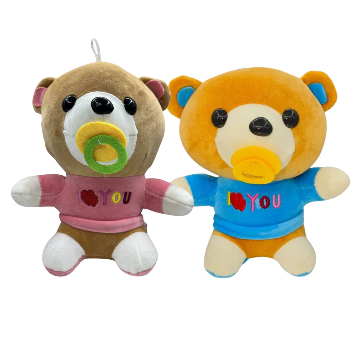 Baby Teddy Combo of 2 Pink & Light Blue Soft Plush Toy for Kids (2+ Years) | Toyship