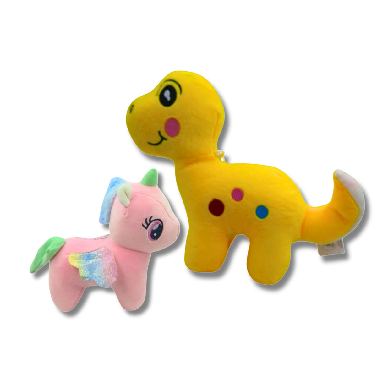 Dinosaur Combo of 2 Yellow & Pink Soft Plush Toy for Kids (2+ Years) | Toyship