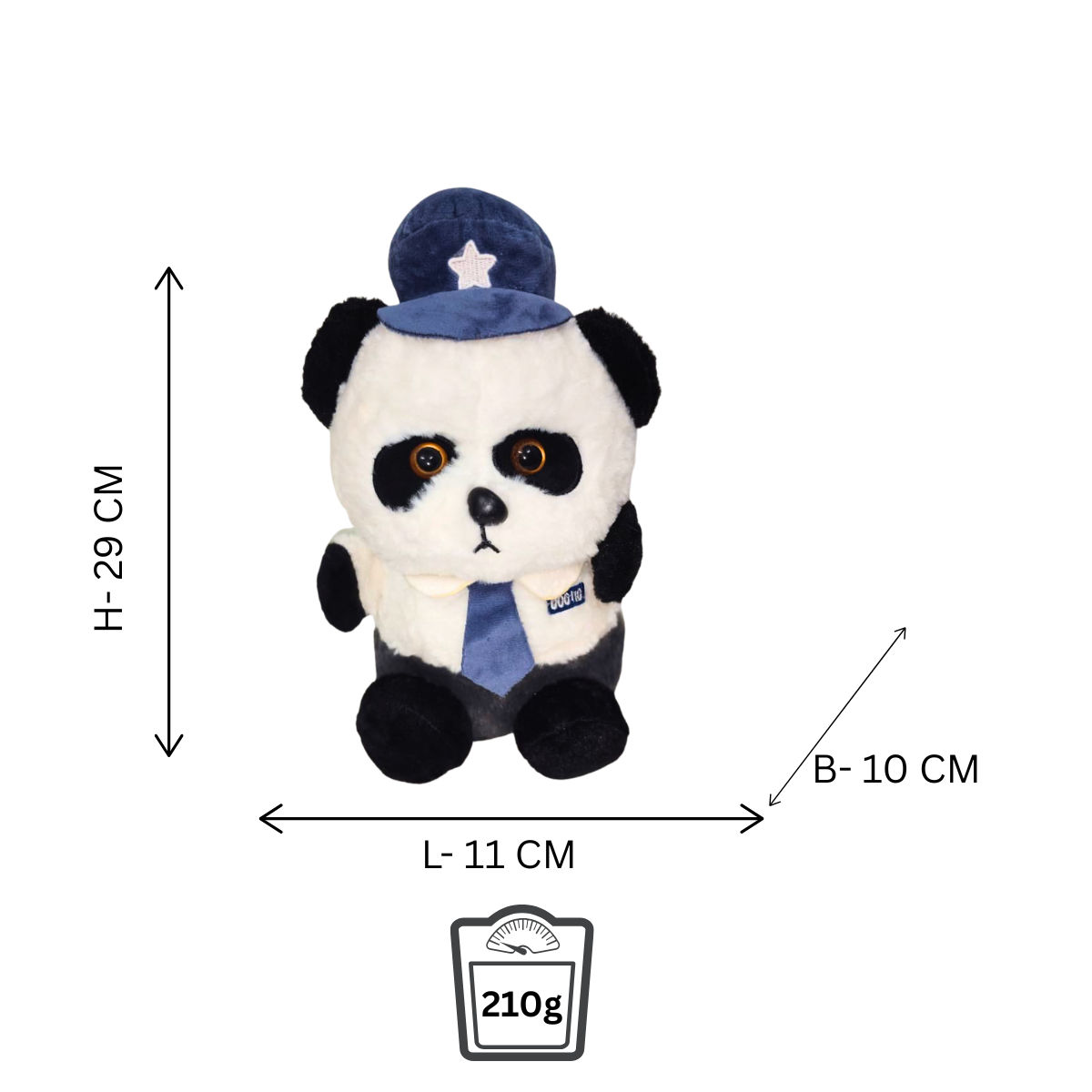 Panda Black & White Soft Plush Toy for Kids (2+ Years) | Toyship