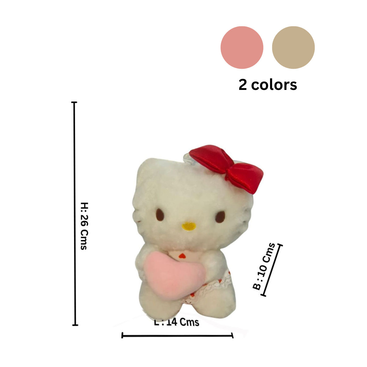 Hello Kitty Combo of 2 Pink & Rabbit Soft Plush Toy for Kids (2+ Years) | Toyship
