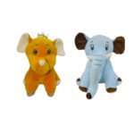 Elephant Combo of 2 Light Brown & Blue Soft Plush Toy for Kids (2+ Years) | Toyship