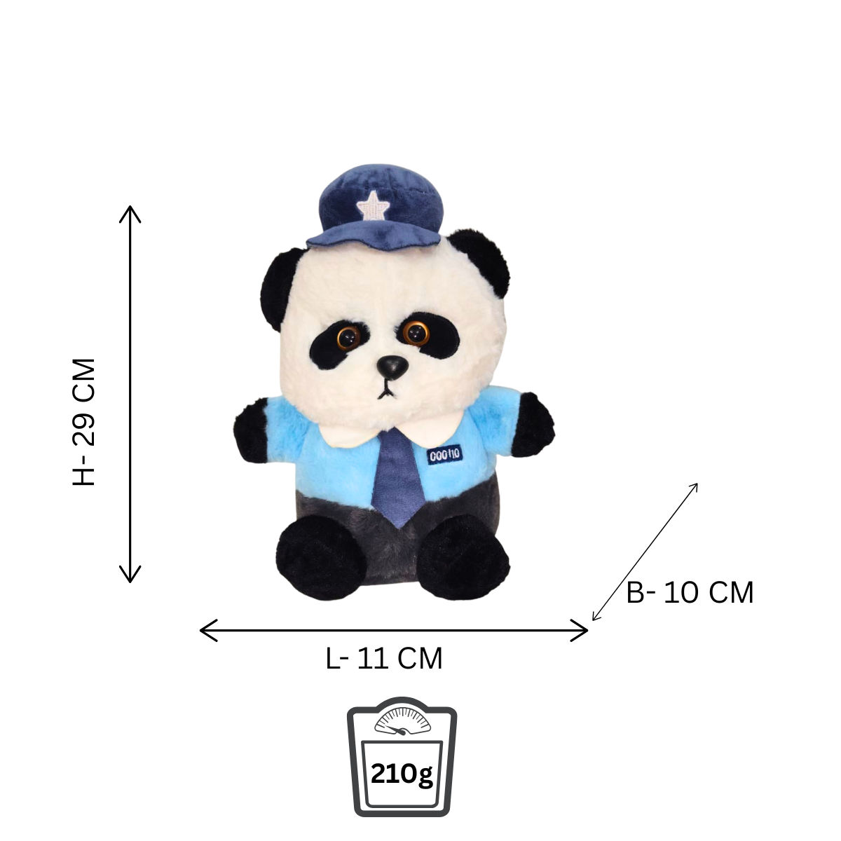 Panda Blue & White Soft Plush Toy for Kids (2+ Years) | Toyship