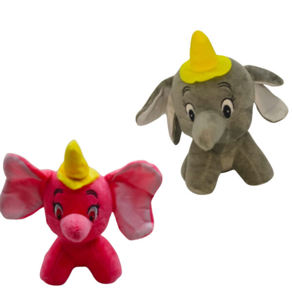 Elephant Combo of 2 Pink & Grey Soft Plush Toy for Kids (2+ Years) | Toyship