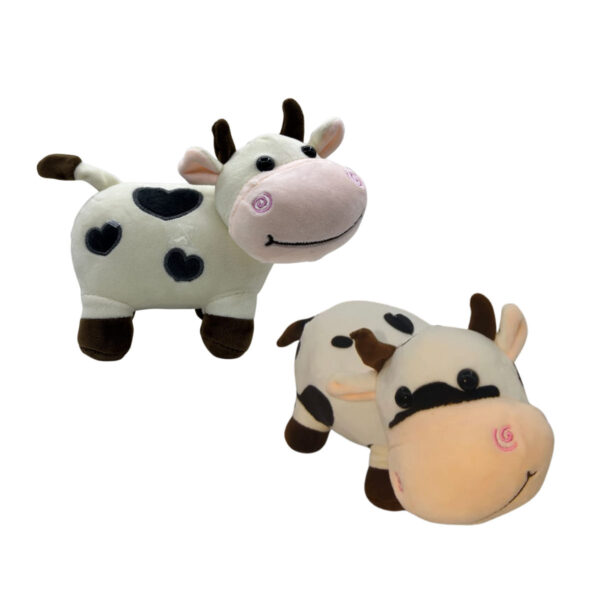 Cow Combo of 2 Black and White & Black and White Soft Plush Toy for Kids (2+ Years) | Toyship