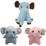 Elephant Combo of 3 Blue & Blue Soft Plush Toy for Kids (2+ Years) | Toyship
