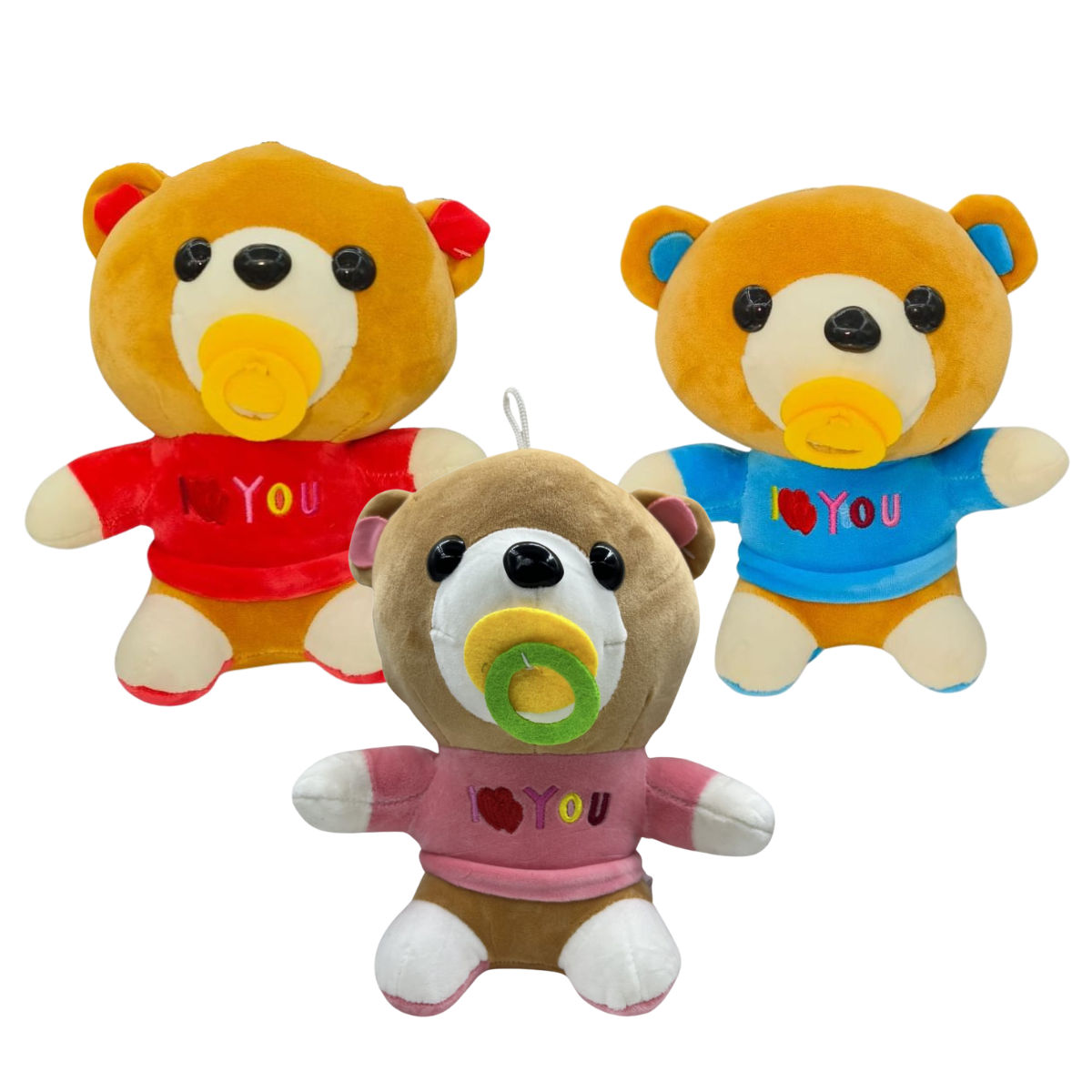 Baby Teddy Combo of 3 Pink & Blue Soft Plush Toy for Kids (2+ Years) | Toyship