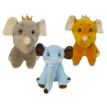Elephant Combo of 3 Light Brown & Grey Soft Plush Toy for Kids (2+ Years) | Toyship