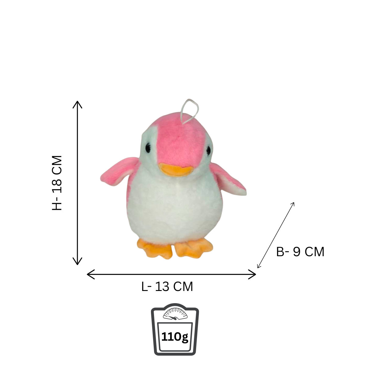 Penguine Pink Soft Plush Toy for Kids (2+ Years) | Toyship