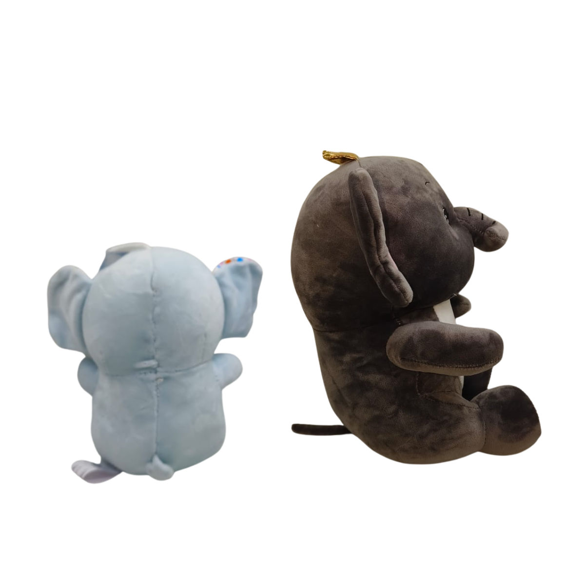 Elephant Combo of 2 Black & Blue Soft Plush Toy for Kids (2+ Years) | Toyship