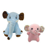 Elephant Combo of 2 Blue & Pink Soft Plush Toy for Kids (2+ Years) | Toyship