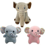 Elephant Combo of 3 Grey & Blue Soft Plush Toy for Kids (2+ Years) | Toyship