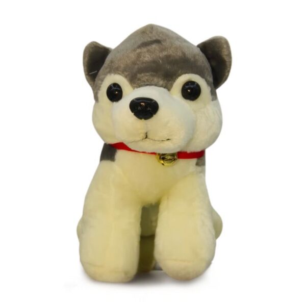 Grey Dog Soft Plush Toy for Kids (2+ Years) | Toyship
