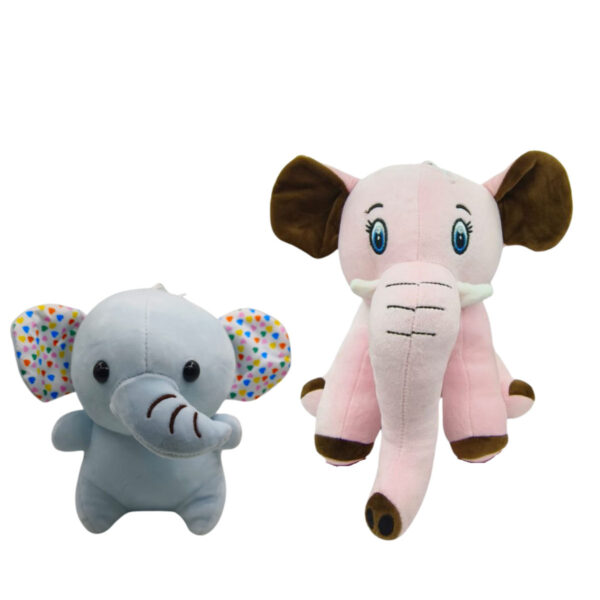 Elephant Combo of 2 Pink & Blue Soft Plush Toy for Kids (2+ Years) | Toyship