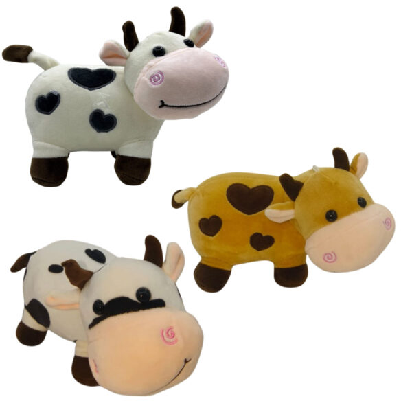 Cow Combo of 3 Black and White & Black and White Soft Plush Toy for Kids (2+ Years) | Toyship