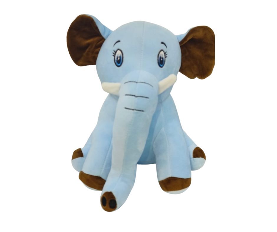 Blue Elephant Soft Plush Toy for Kids (2+ Years) | Toyship