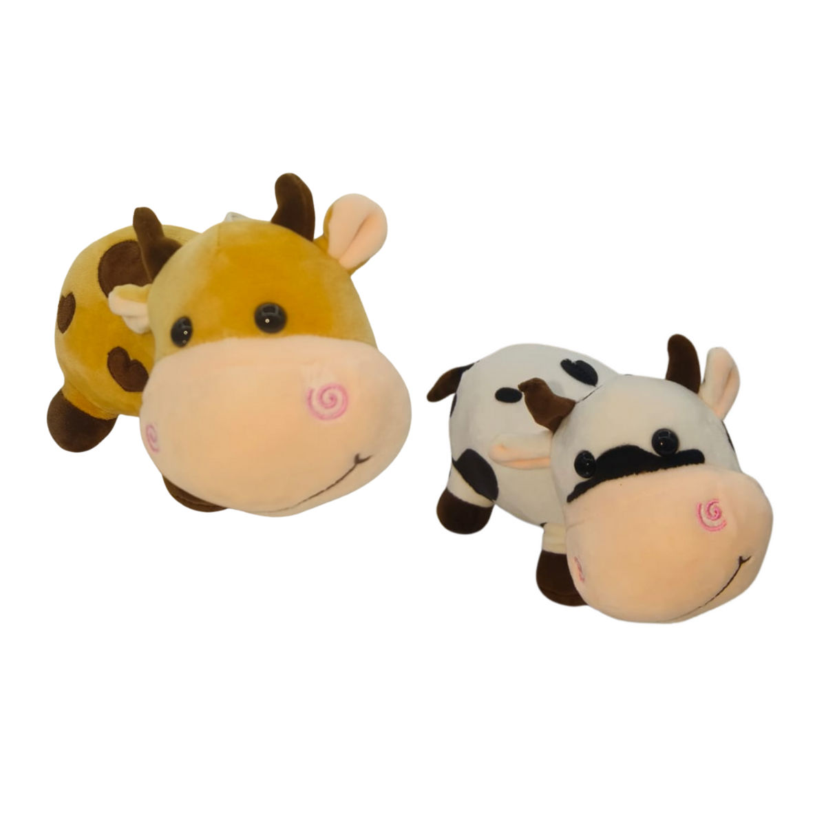 Cow Combo of 2 Black and White & Brown Soft Plush Toy for Kids (2+ Years) | Toyship