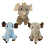 Elephant Combo of 3 Grey & Grey Soft Plush Toy for Kids (2+ Years) | Toyship