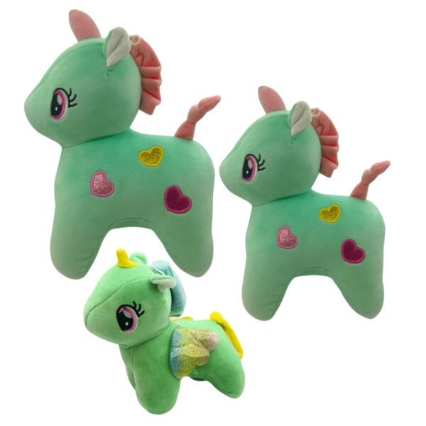 Unicorn Combo of 3 Green & Green Soft Plush Toy for Kids (2+ Years) | Toyship