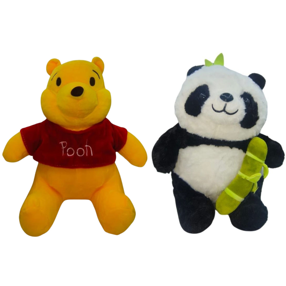 Panda + Pooh Combo of 2 Pooh & Panda Soft Plush Toy for Kids (2+ Years) | Toyship