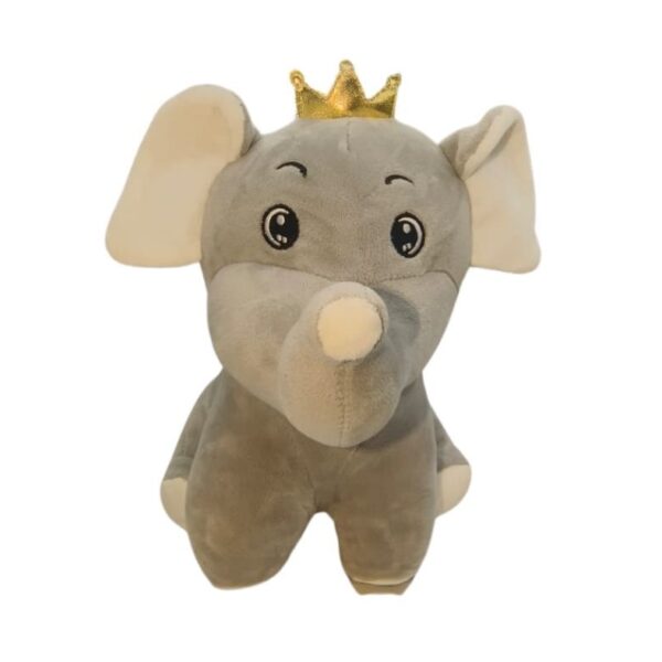 Grey Princess Elephant Soft Plush Toy for Kids (2+ Years) | Toyship
