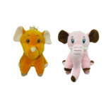 Elephant Combo of 2 Light Brown & Pink Soft Plush Toy for Kids (2+ Years) | Toyship