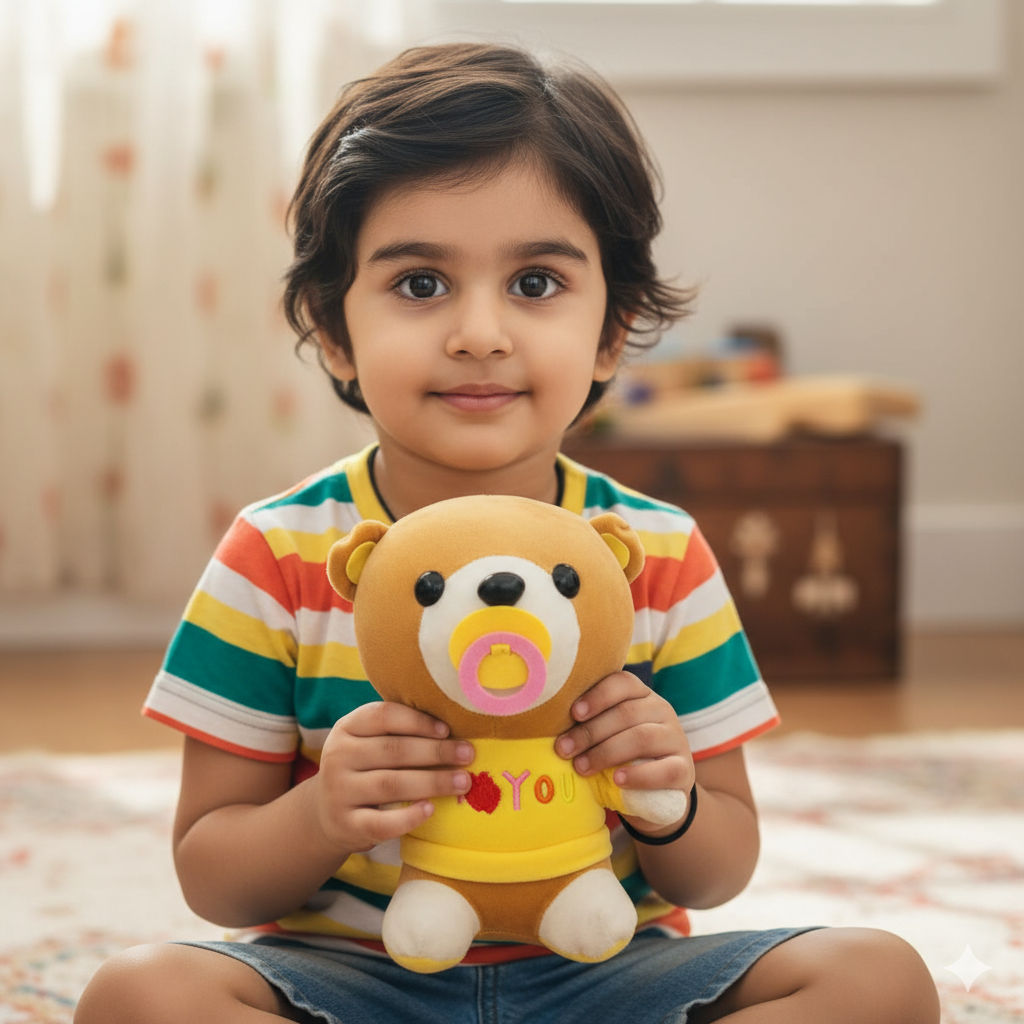 Yellow Teddy Bear Soft Plush Toy for Kids (2+ Years) | Toyship