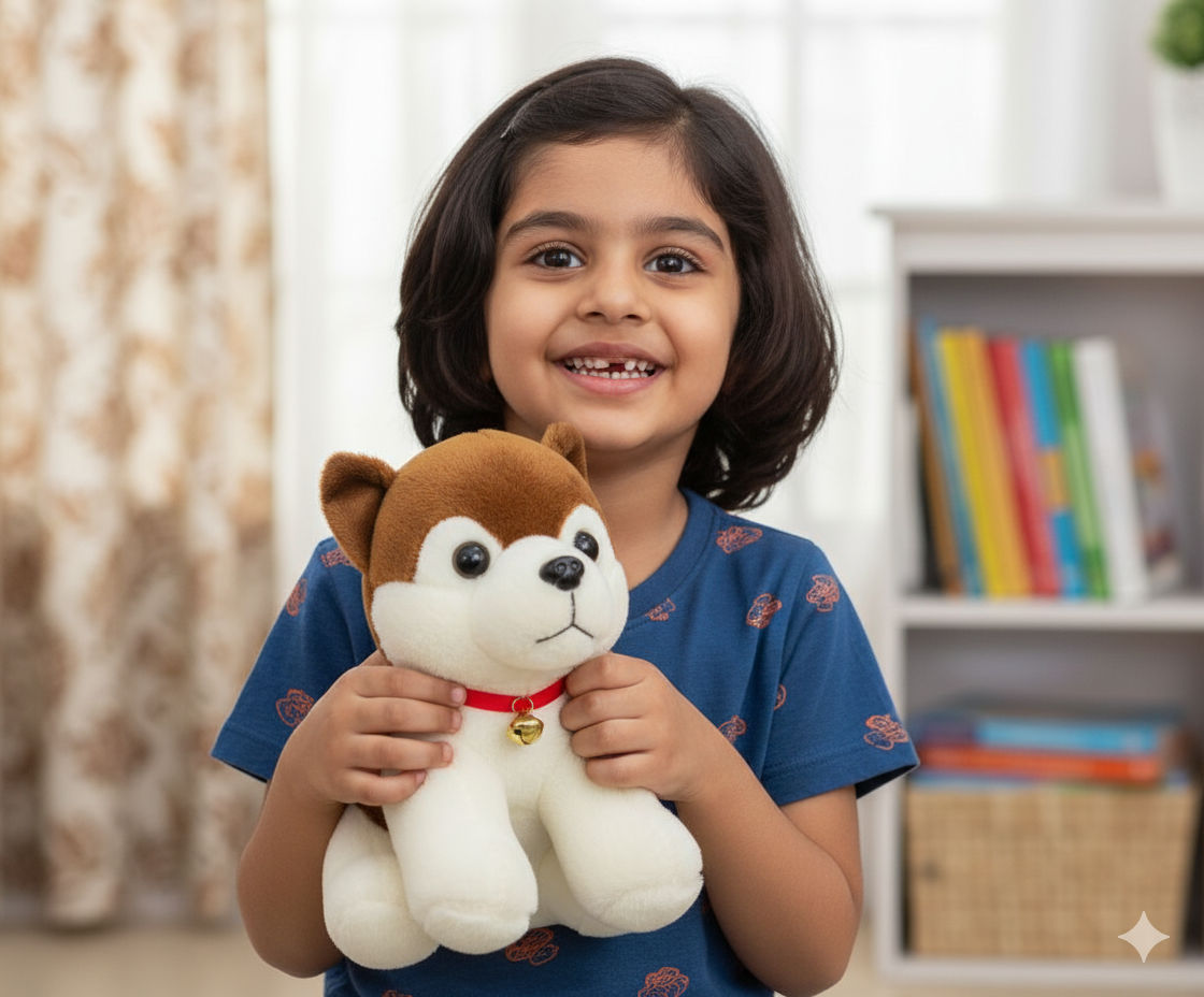 Brown Dog Soft Plush Toy for Kids (2+ Years) | Toyship