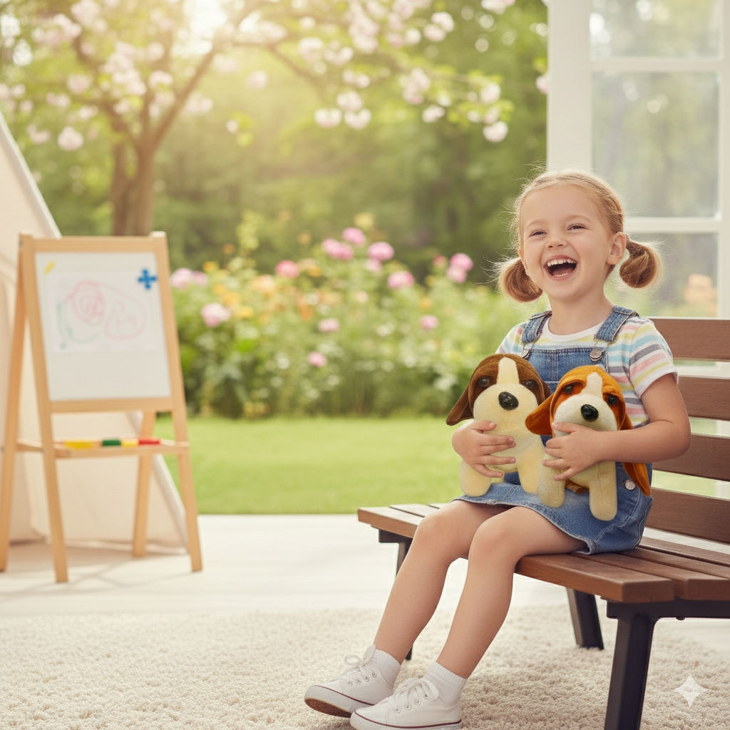 Puppy Combo of 2 Light Brown & Dark Brown Soft Plush Toy for Kids (2+ Years) | Toyship