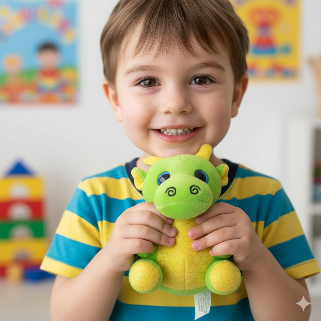 Green Dragon Soft Plush Toy for Kids (2+ Years) | Toyship