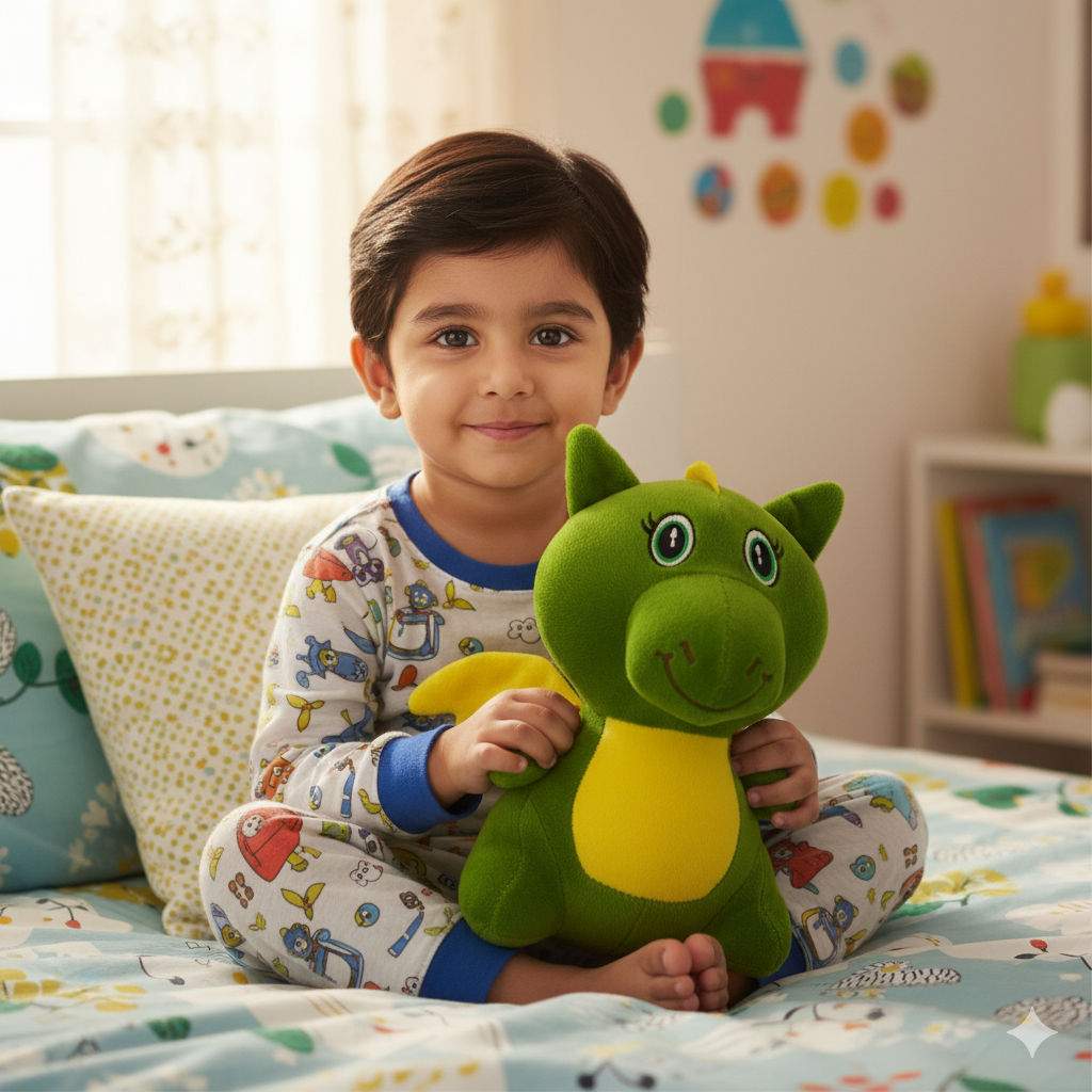 Green Dragon Soft Plush Toy for Kids (2+ Years) | Toyship