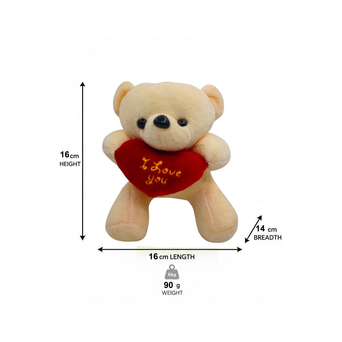 Off White Teddy Bear Soft Plush Toy for Kids (2+ Years) | Toyship