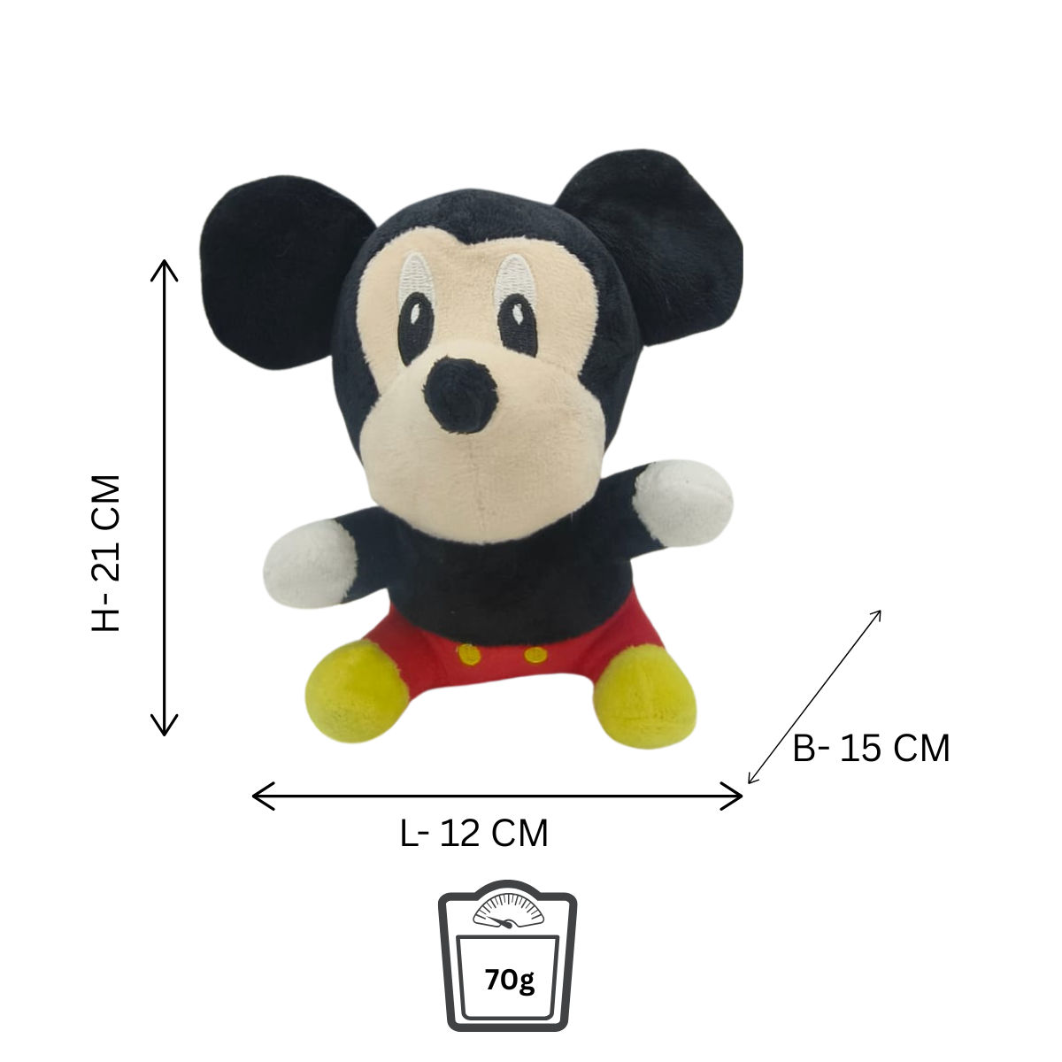 Mickey Mouse Soft Plush Toy for Kids (2+ Years) | Toyship