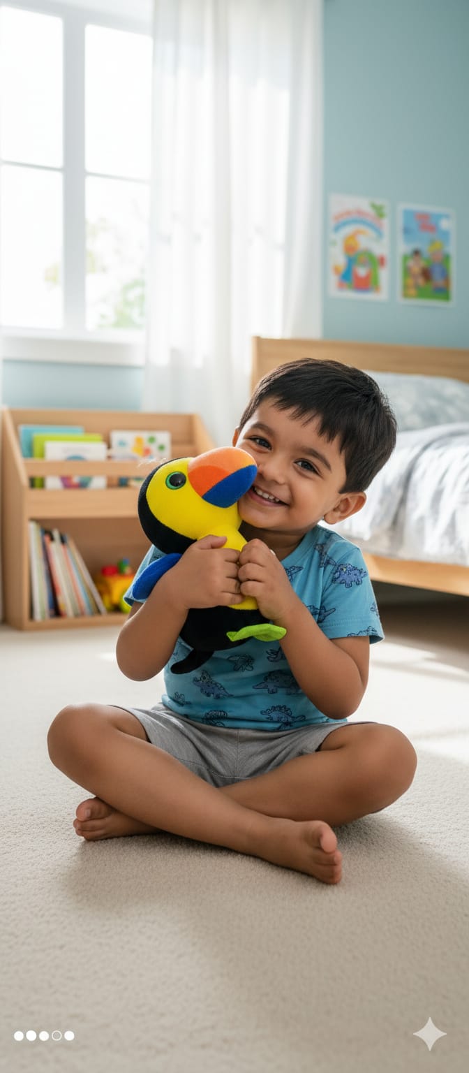 Yellow Parrot Soft Plush Toy for Kids (2+ Years) | Toyship