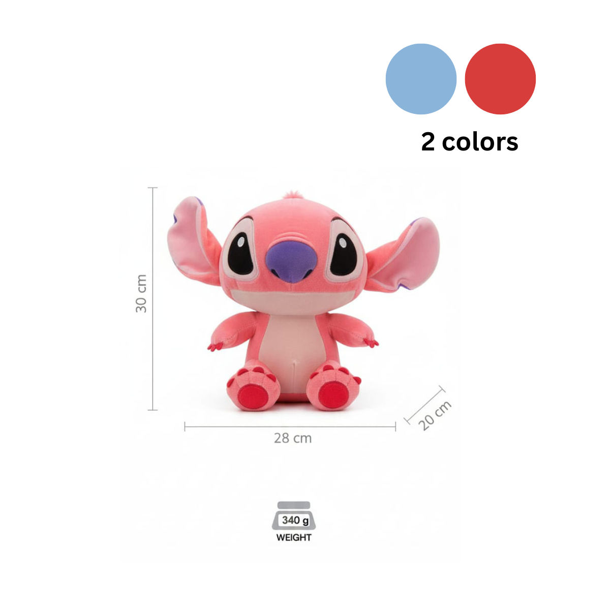 Stitch Combo of 2 Light Blue & Pink Soft Plush Toy for Kids (2+ Years) | Toyship