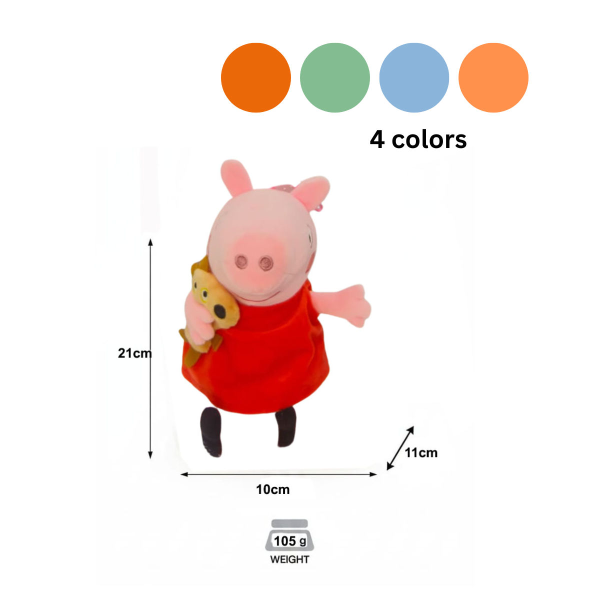Peppa Pig Combo of 4 Peppa & Daddy Soft Plush Toy for Kids (2+ Years) | Toyship