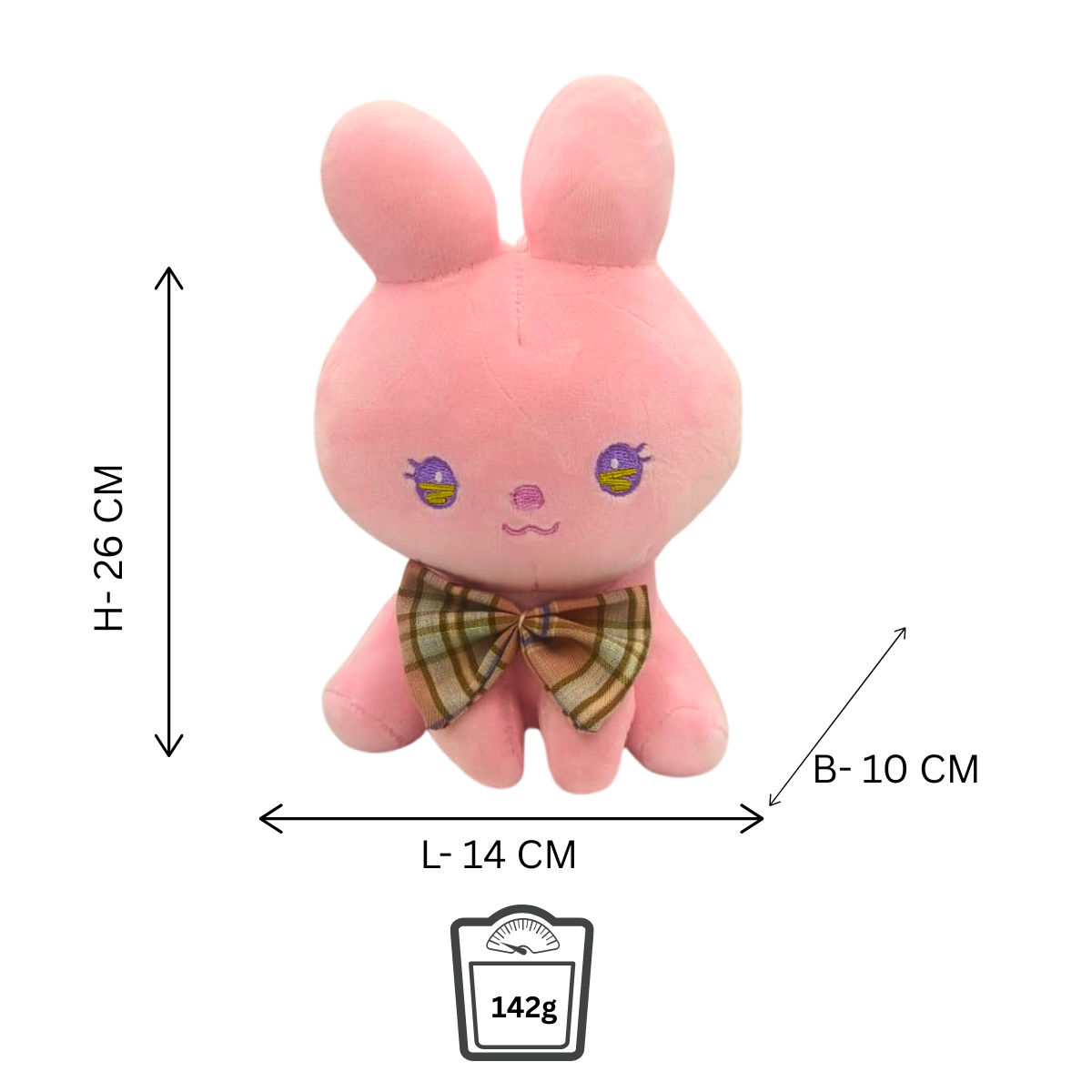 Pink Rabbit Soft Plush Toy for Kids (2+ Years) | Toyship