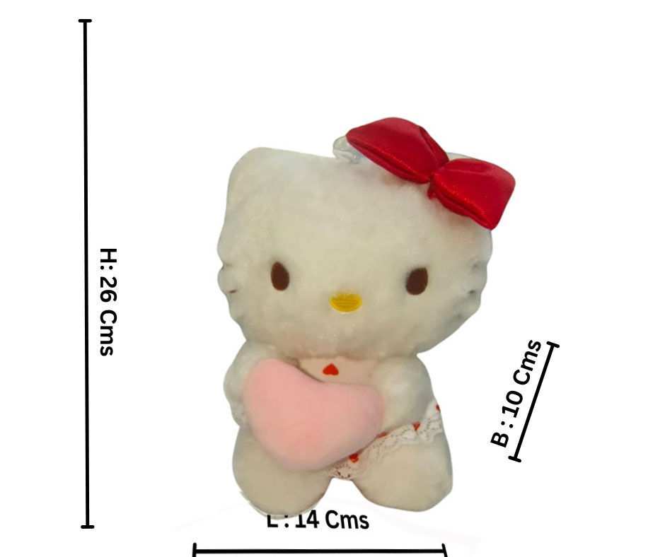White Cat Soft Plush Toy for Kids (2+ Years) | Toyship