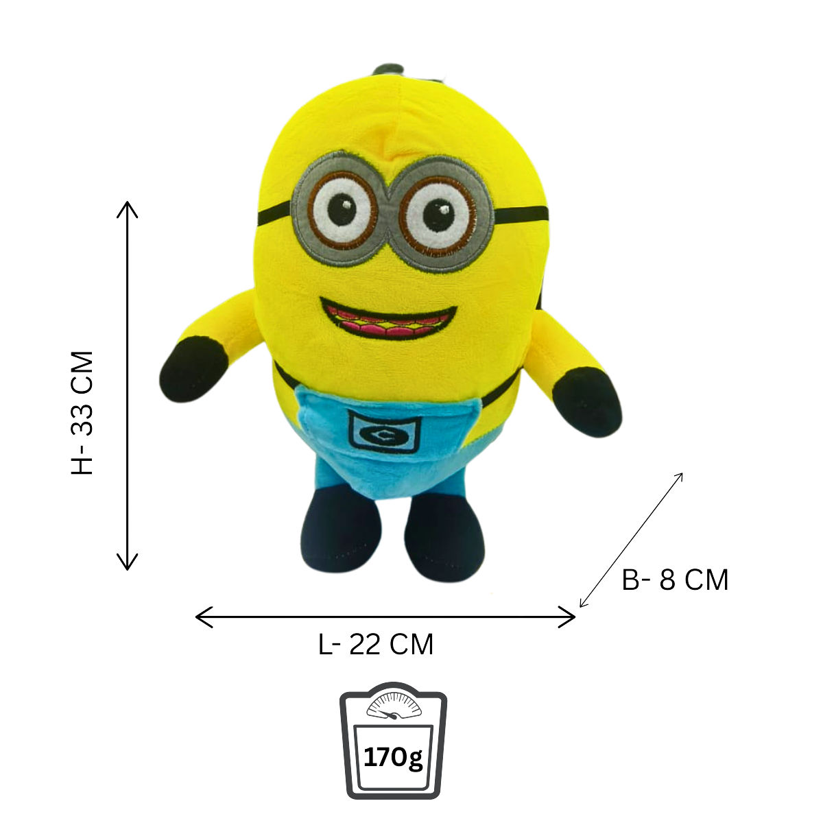 Yellow Minion Soft Plush Toy for Kids (2+ Years) | Toyship
