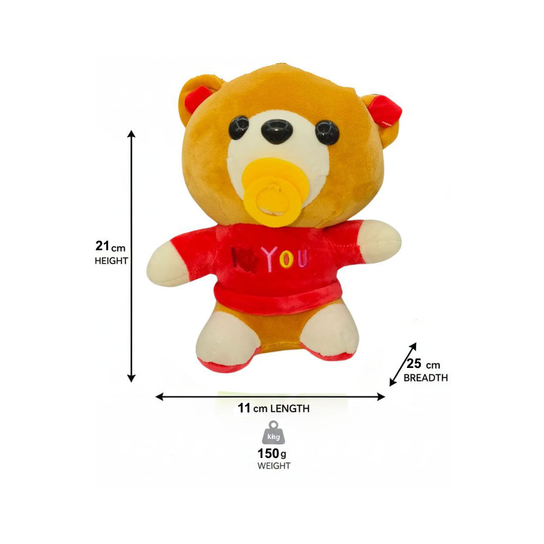 Red Teddy Bear Soft Plush Toy for Kids (2+ Years) | Toyship