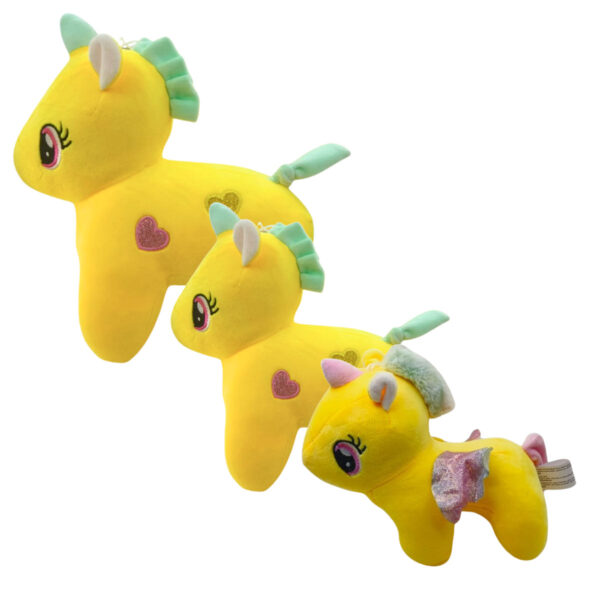 Unicorn Combo of 3 Yellow & Yellow Soft Plush Toy for Kids (2+ Years) | Toyship